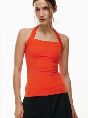 Aritzia Contour Harmonize Halter Top Orange, size L, like new!